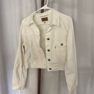 Jean Jacket levis white cropped
